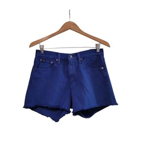 New Polo Ralph Lauren Blue High Rise Cut-Off Denim Shorts 27 Jean Shorts